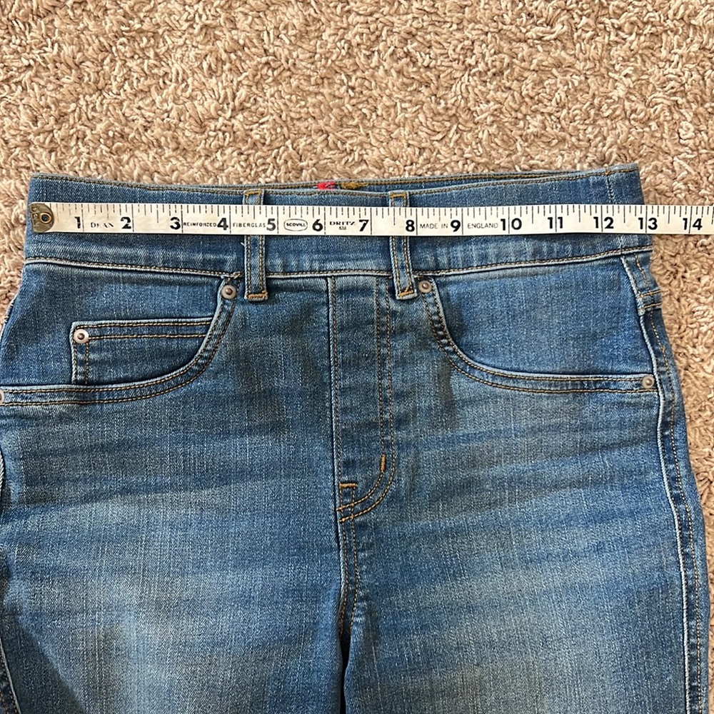 Spanx Straight Leg Women Size XS Pull On Blue Denim Fades Stretchy Jeans‎ - Picture 7 of 11
